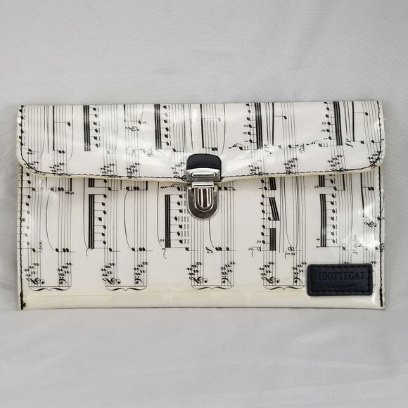IBOTTEGAI Made In Italy Womens Wallet Thin Flat Musical Notes Musicali Rare